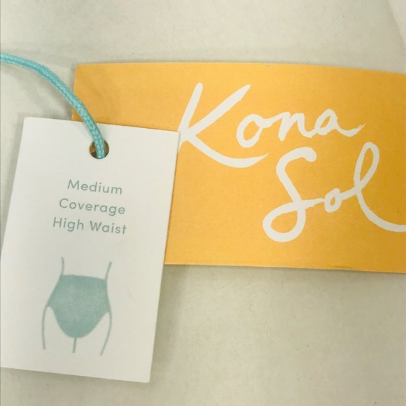 Kona Sol Women's Size 20W/22W Medium Coverage High Waist Bikini Swim Bottom New - Picture 4 of 10